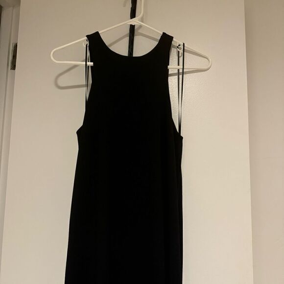 Zara Maxi Bow Dress Size Small Black - Picture 1 of 5